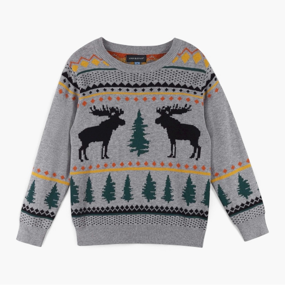 Andy & Evan Lodge-Goers Holiday Novelty Sweater Size 6